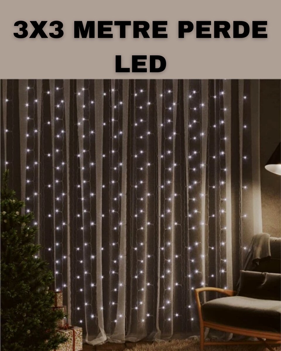 3x3 LED Şelale Perde Işık Kutlama ve Dekor Aydınlatması 3x3 LED Şelale Perde Işık Kutlama ve Dekor Aydınlatması
