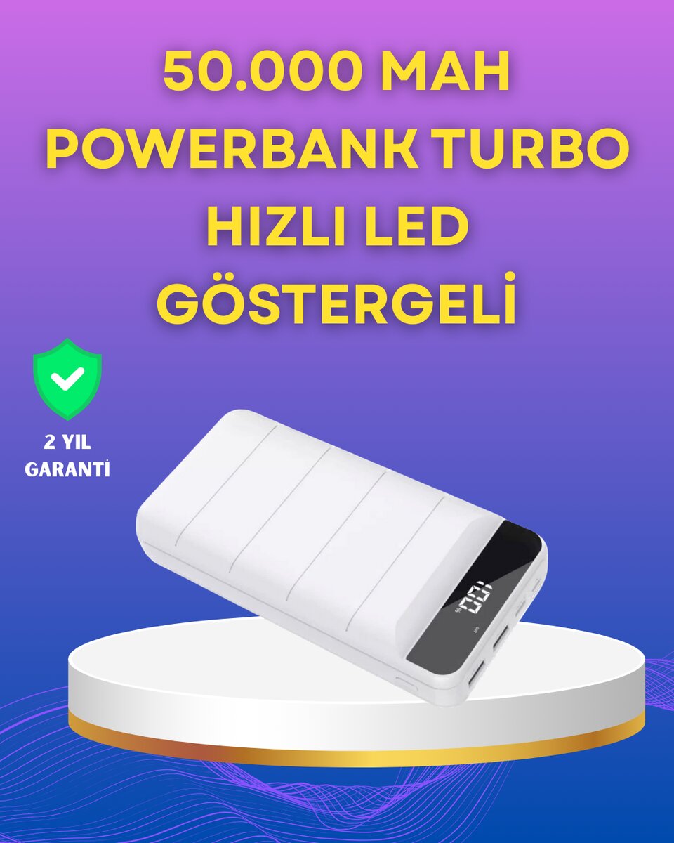 Lightning ve Type-C Girişli 50000mAh Powerbank Lightning ve Type-C Girişli 50000mAh Powerbank
