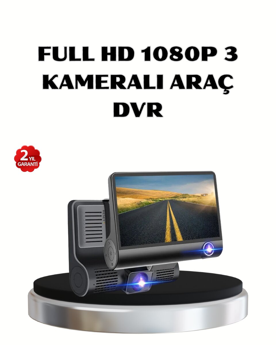 Full HD Araç Kamerası 3’lü 4.0” Ekranlı ve HDR Gece Görüşlü Full HD Araç Kamerası 3’lü 4.0” Ekranlı ve HDR Gece Görüşlü