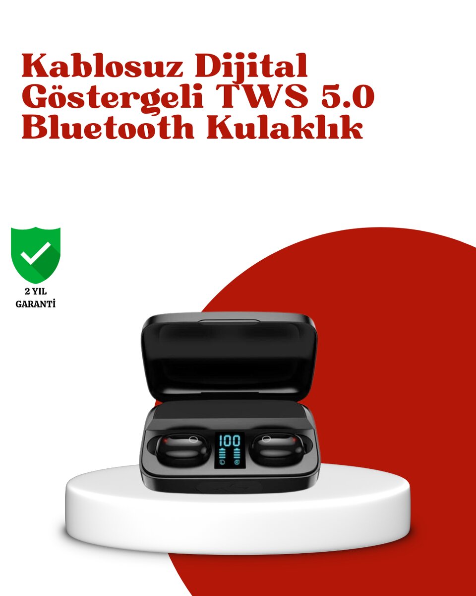 Dokunmatik Kontrollü ABS Malzemeli Bluetooth Kulaklık + Yüksek Kapasiteli Kutu Dokunmatik Kontrollü ABS Malzemeli Bluetooth Kulaklık + Yüksek Kapasiteli Kutu