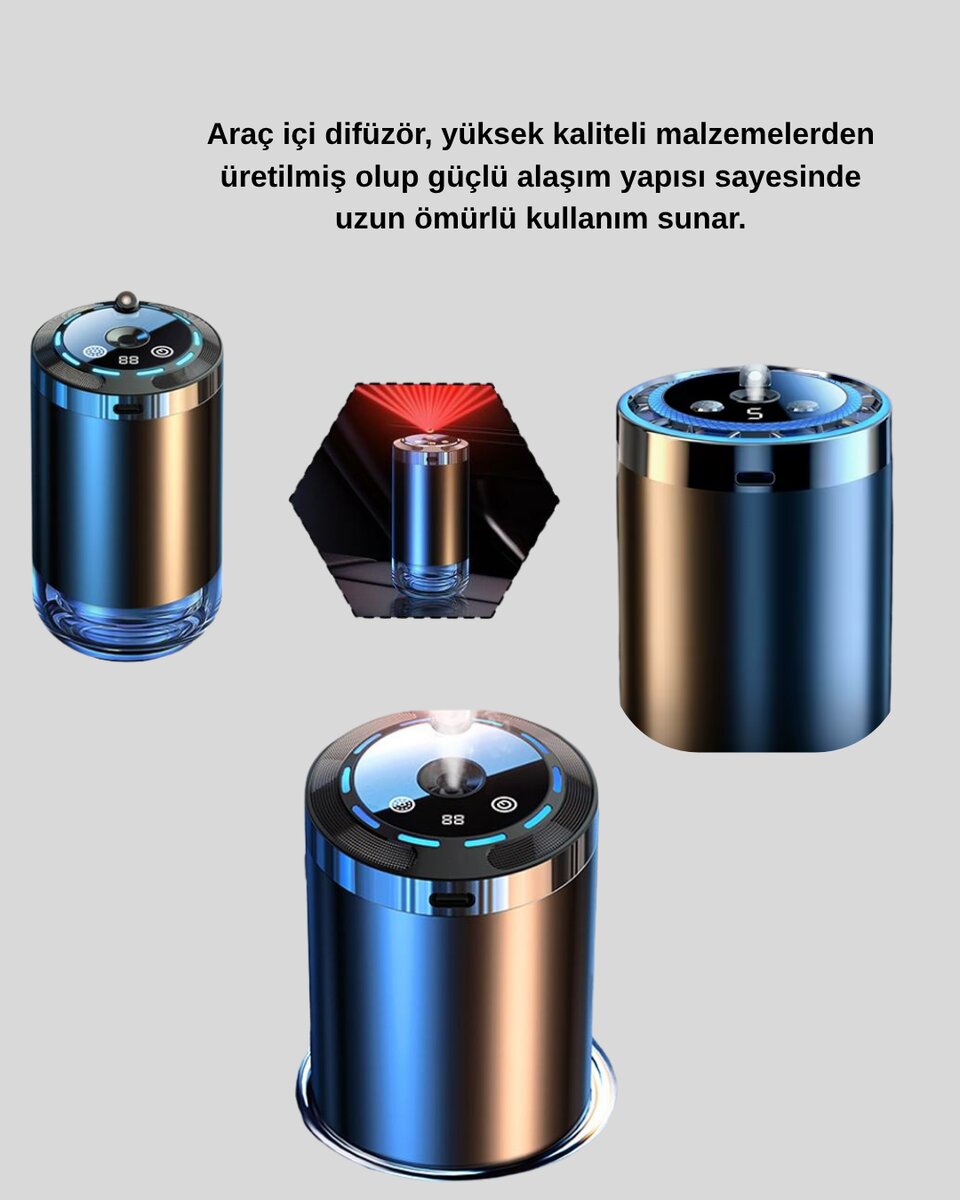 Yıldız Projeksiyonlu Araç İçi Hava Nemlendirici ve Difüzör Yıldız Projeksiyonlu Araç İçi Hava Nemlendirici ve Difüzör
