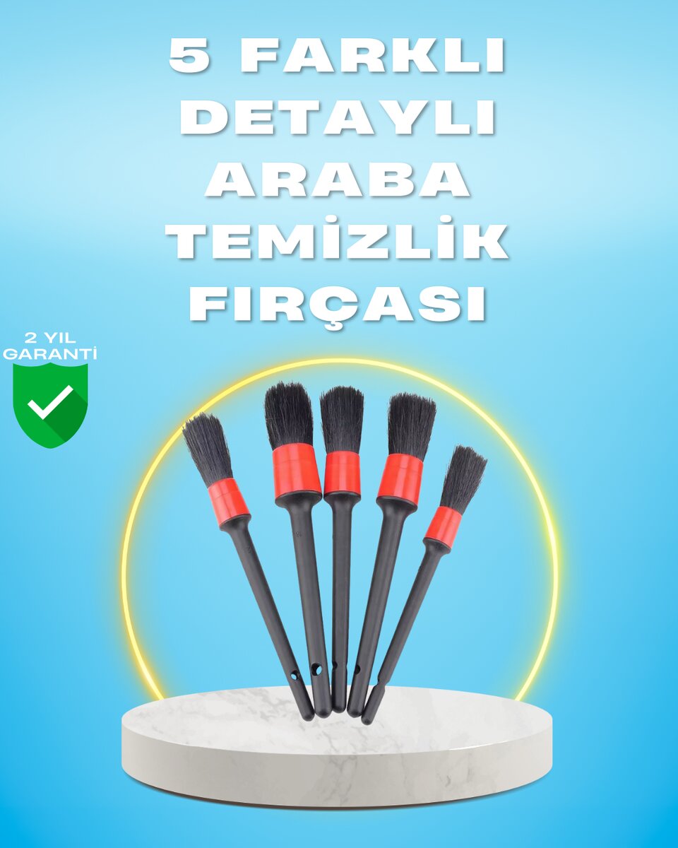 5'li Araba Temizlik Fırçaları-Farklı Boyutlu Fırçalarla Derinlemesine Temizlik 5'li Araba Temizlik Fırçaları-Farklı Boyutlu Fırçalarla Derinlemesine Temizlik