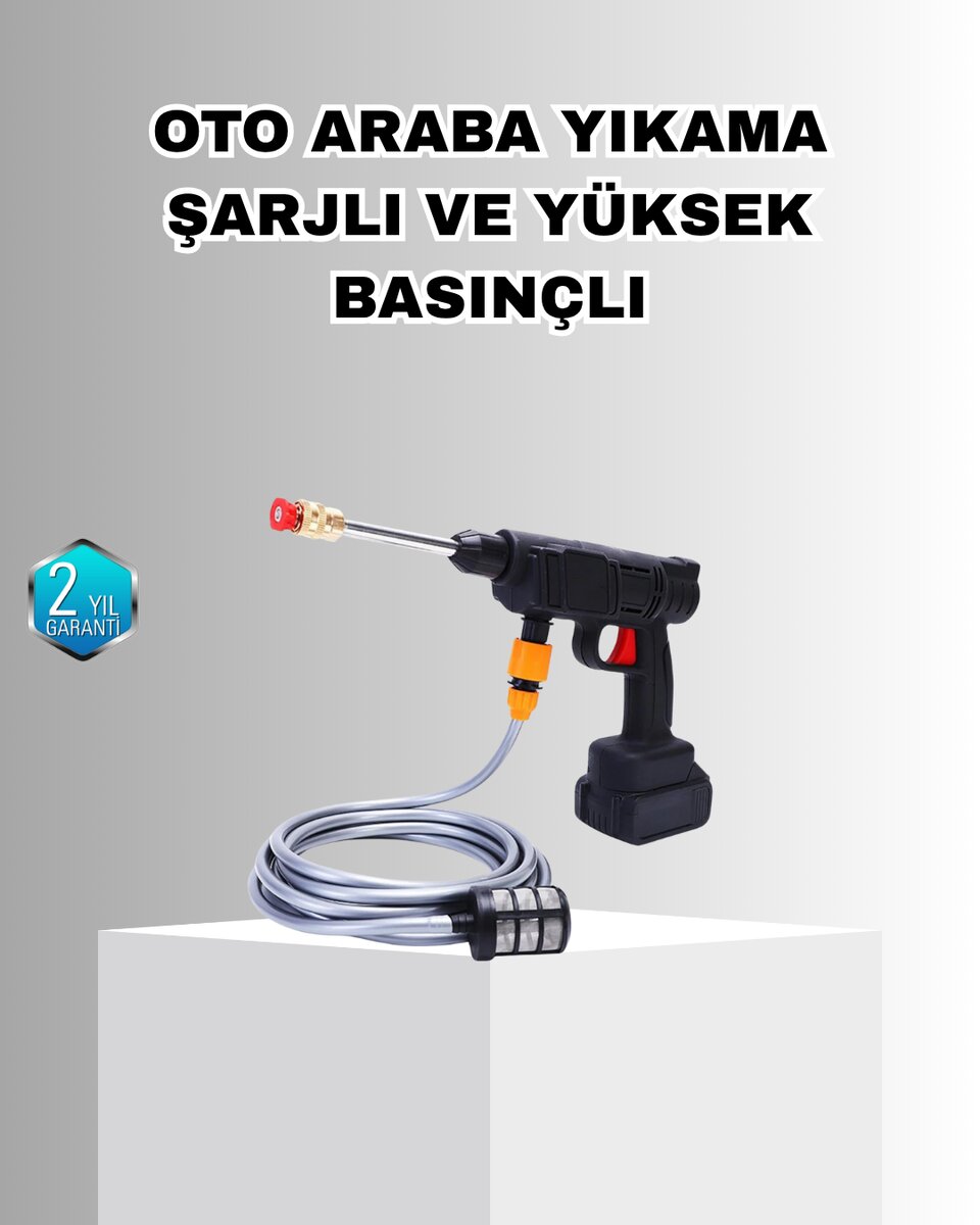 21V Akülü Basınçlı Yıkama Makinesi Çift Akülü ve Hızlı Şarj Özellikli 21V Akülü Basınçlı Yıkama Makinesi Çift Akülü ve Hızlı Şarj Özellikli
