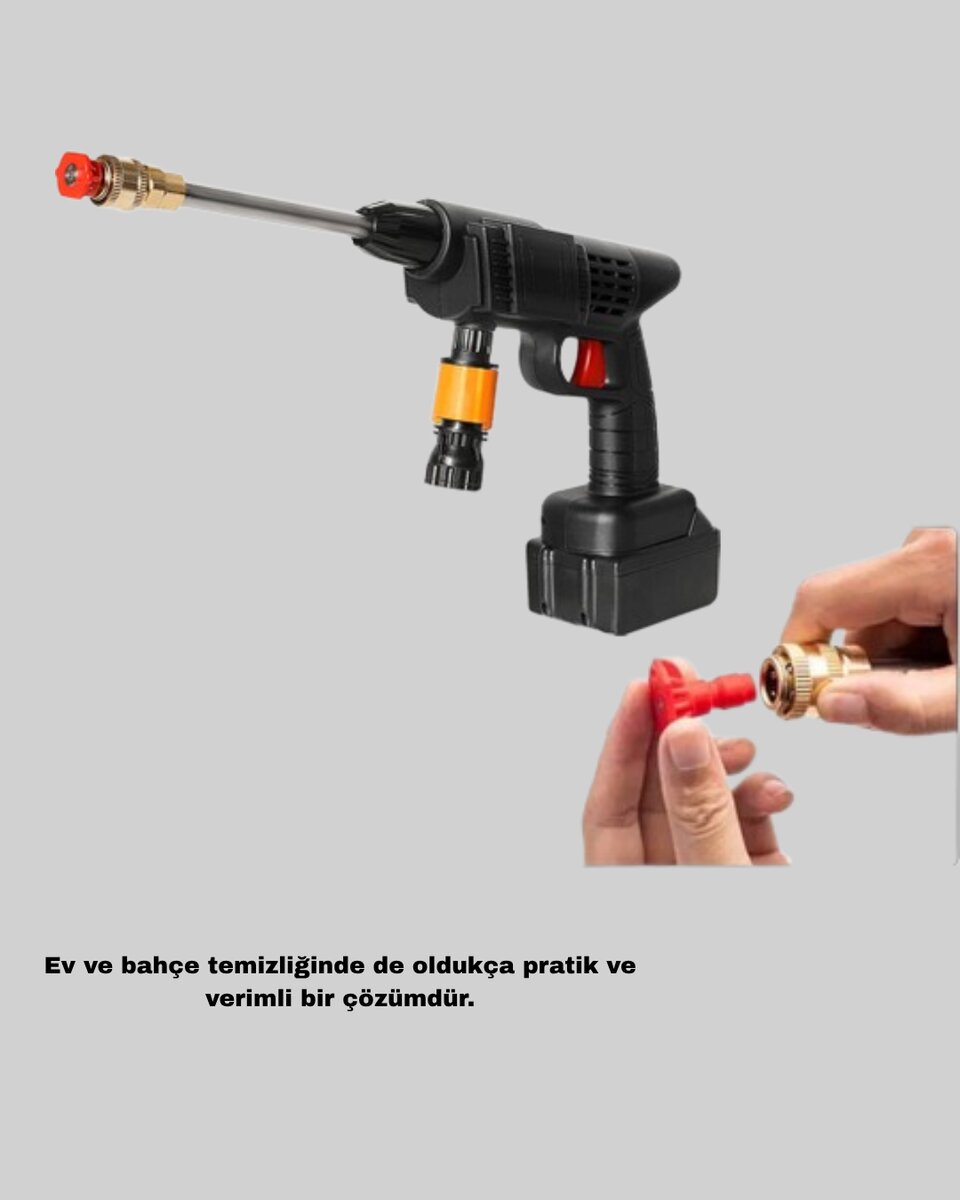 21V Akülü Basınçlı Yıkama Makinesi Çift Akülü ve Hızlı Şarj Özellikli 21V Akülü Basınçlı Yıkama Makinesi Çift Akülü ve Hızlı Şarj Özellikli