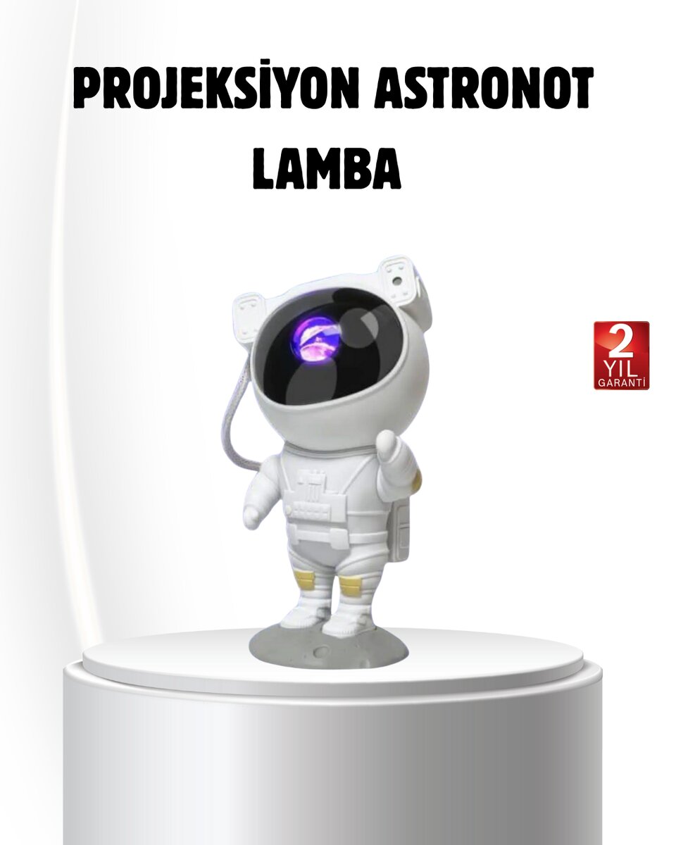 Bluetooth Müzikli Astronot Projeksiyon Lambası Yıldız ve Ay Efektli Bluetooth Müzikli Astronot Projeksiyon Lambası Yıldız ve Ay Efektli
