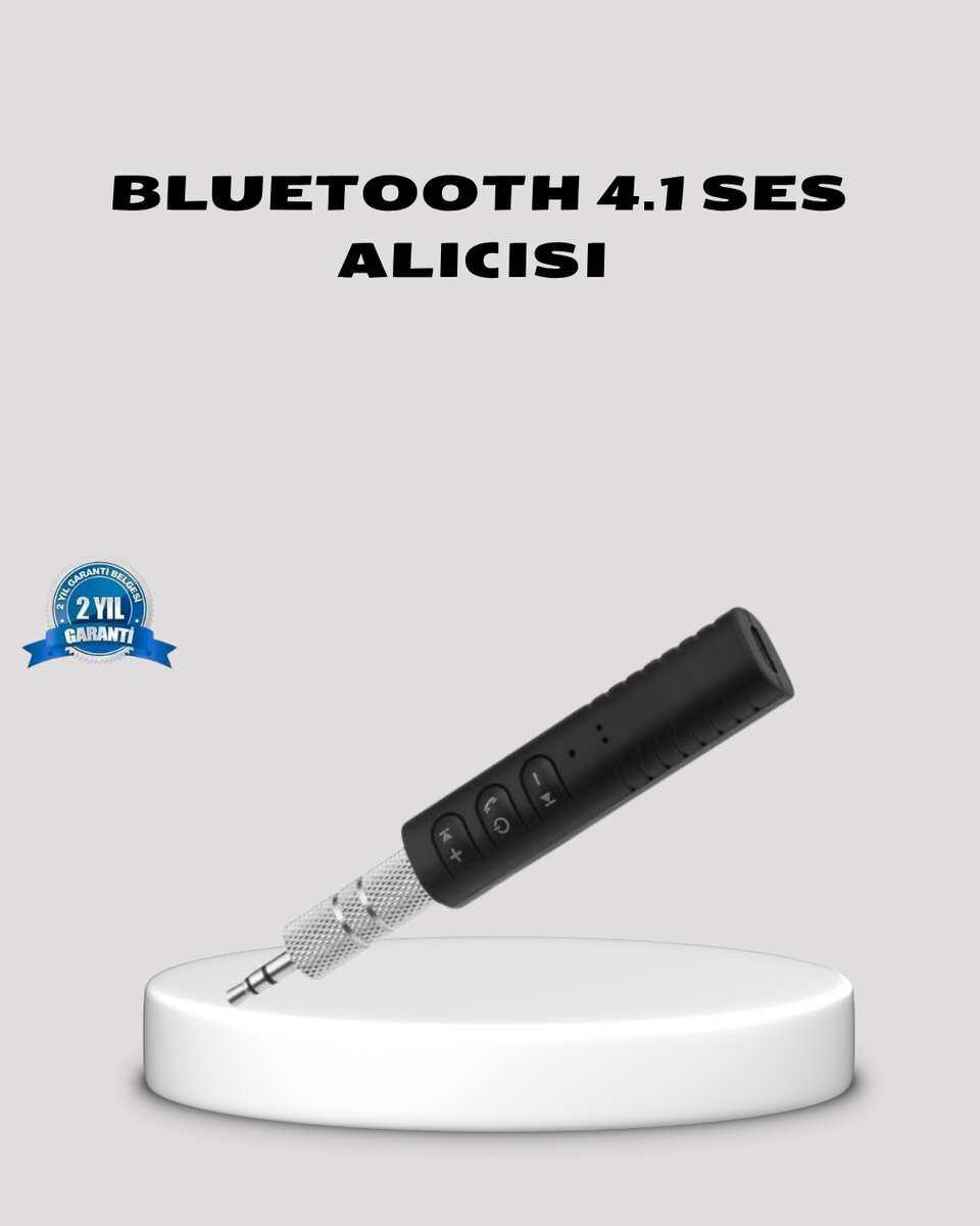 Bluetooth 4.1 Müzik Alıcısı 3.5mm Aux Girişli Mini Kablosuz Adaptör Bluetooth 4.1 Müzik Alıcısı 3.5mm Aux Girişli Mini Kablosuz Adaptör