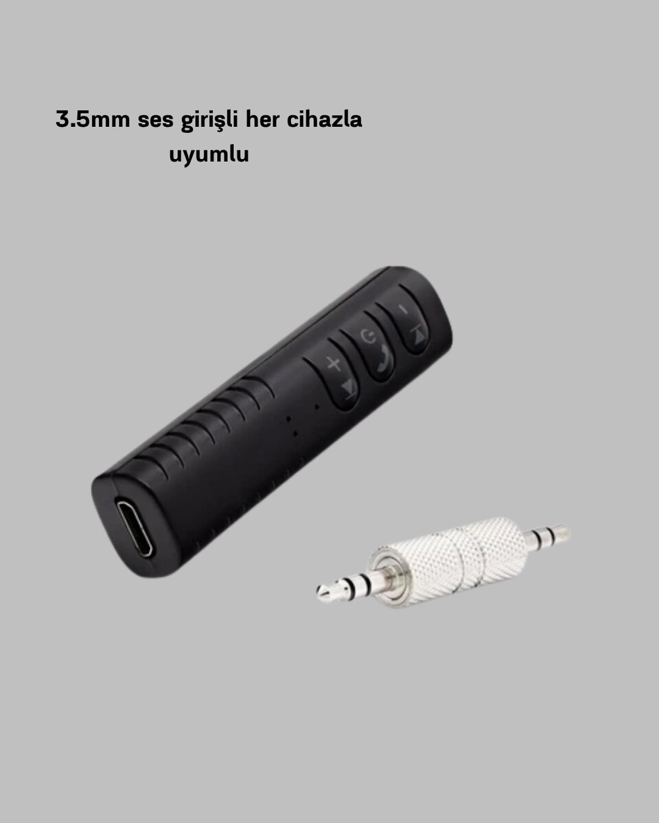 Mini Bluetooth Ses Alıcısı 3.5mm Girişli Kablosuz Müzik Adaptörü
