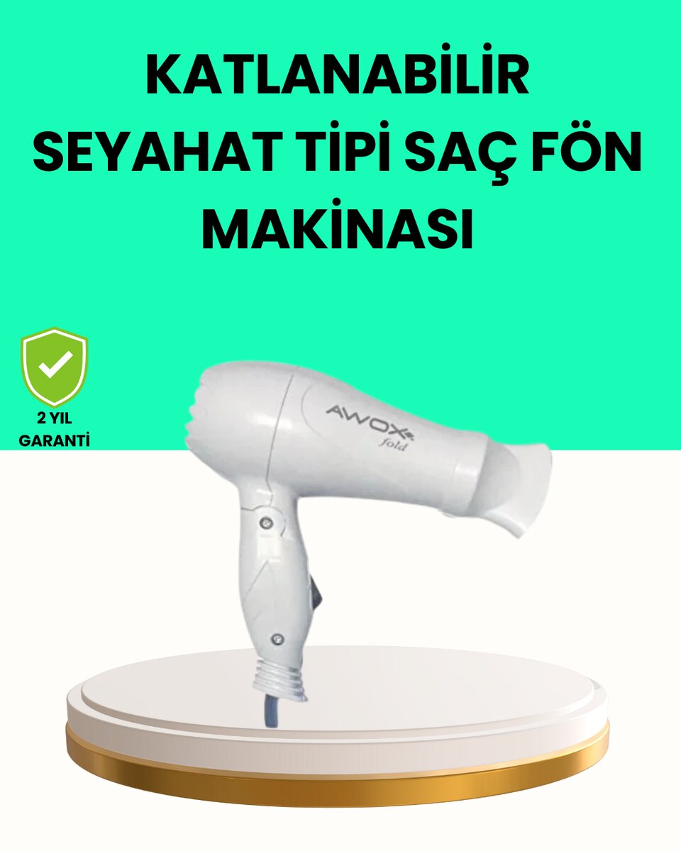 Katlanabilir Seyahat Tipi Saç Kurutma Makinesi Çift Kademeli Ayar Katlanabilir Seyahat Tipi Saç Kurutma Makinesi Çift Kademeli Ayar