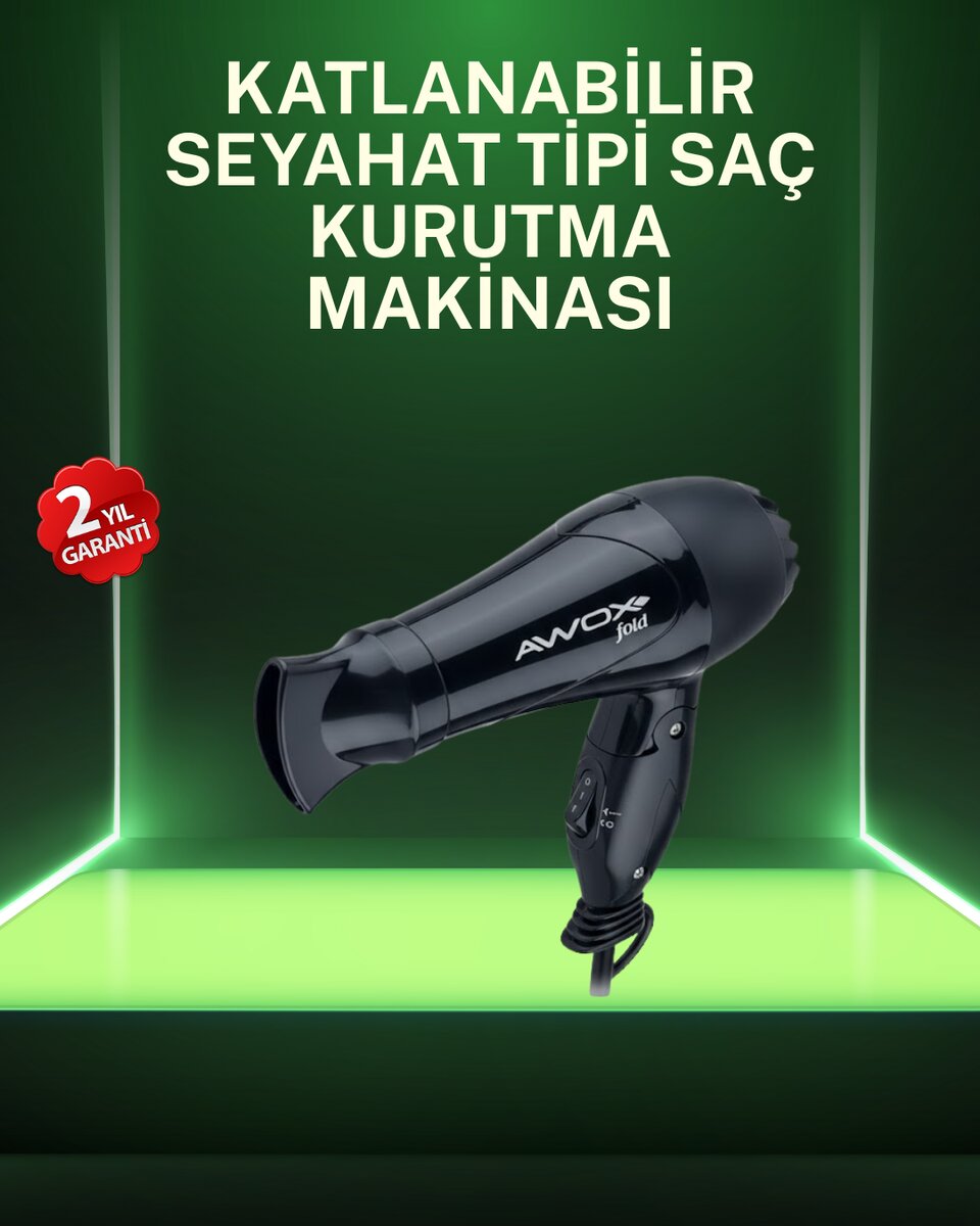 Kompakt Katlanabilir Saç Kurutma Makinesi Ev ve Seyahat Uyumlu Kompakt Katlanabilir Saç Kurutma Makinesi Ev ve Seyahat Uyumlu