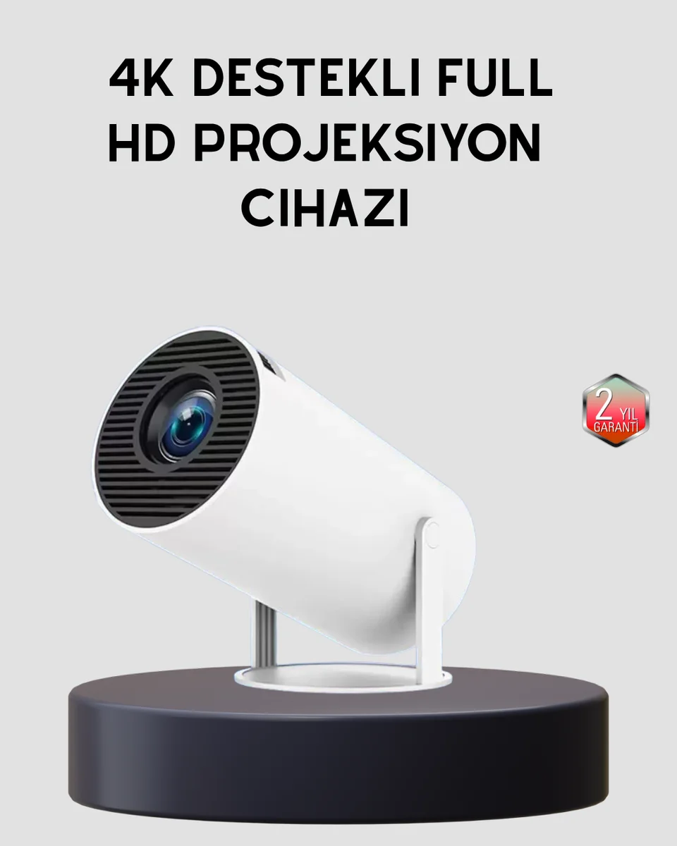 Ev Sineması Projeksiyon Cihazı – 160 ANSI Lümen, 4K Uyumlu ve Kablosuz Görüntü Aktarımı Ev Sineması Projeksiyon Cihazı – 160 ANSI Lümen, 4K Uyumlu ve Kablosuz Görüntü Aktarımı