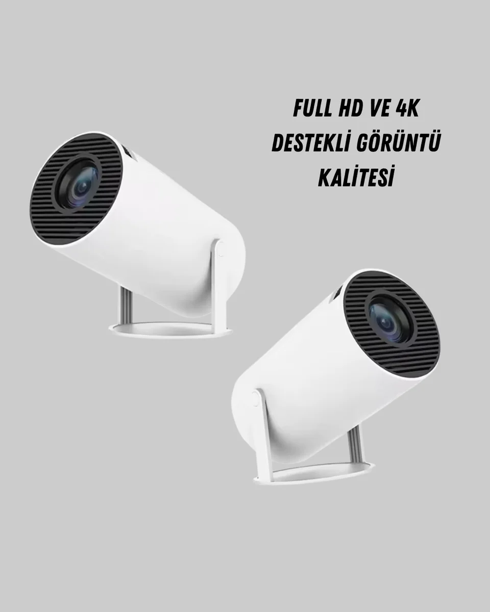 Ev Sineması Projeksiyon Cihazı – 160 ANSI Lümen, 4K Uyumlu ve Kablosuz Görüntü Aktarımı Ev Sineması Projeksiyon Cihazı – 160 ANSI Lümen, 4K Uyumlu ve Kablosuz Görüntü Aktarımı