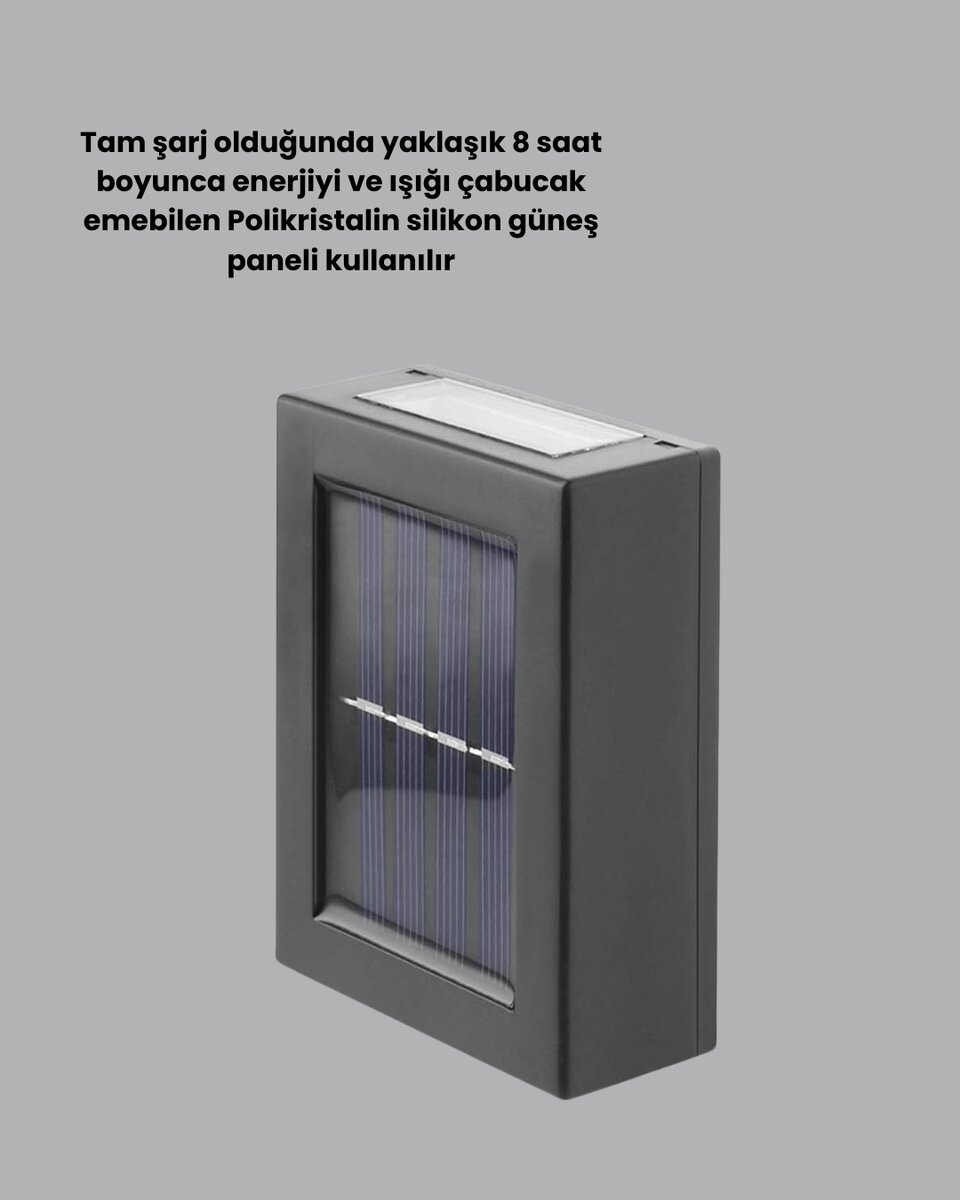 Şeffaf Abajurlu Duvar Tipi Solar Işık