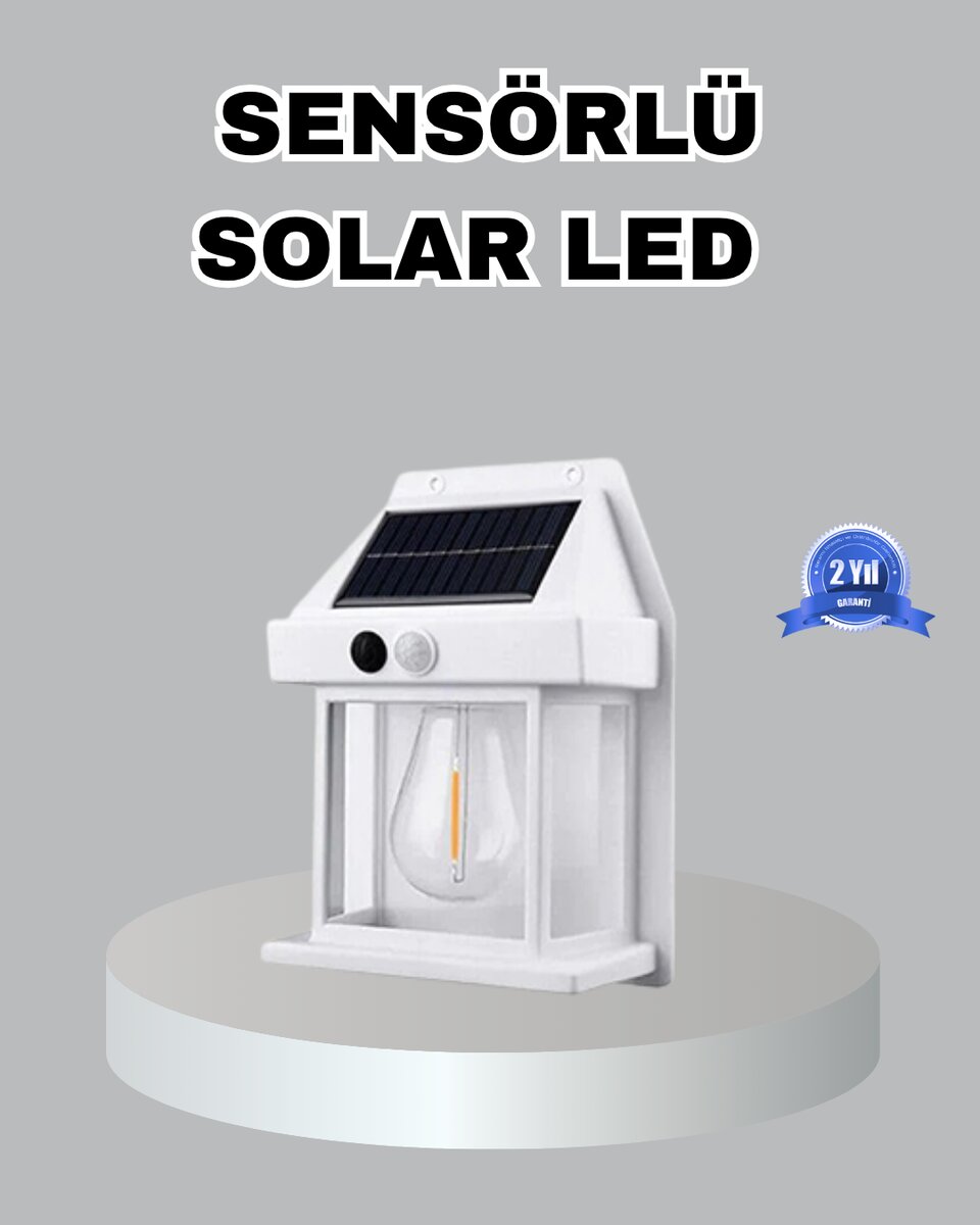 Üç Modlu Güneş Enerjili Duvar Lambası 1800mAh Bataryalı ve Hareket Sensörlü Üç Modlu Güneş Enerjili Duvar Lambası 1800mAh Bataryalı ve Hareket Sensörlü