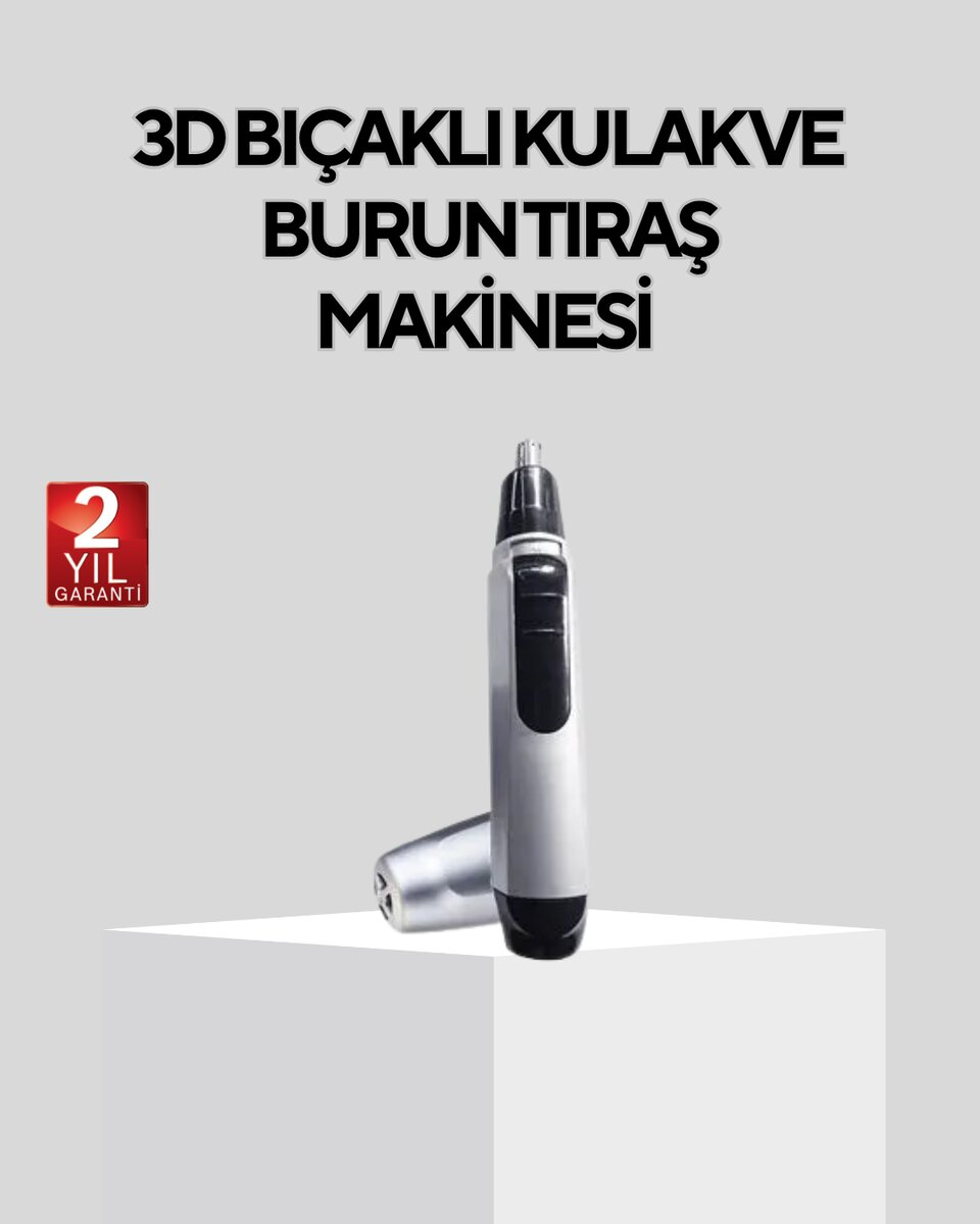 Burun Kulak ve Kaş Tıraş Makinesi 3D Keskin Bıçaklı Pil ile Çalışan Burun Kulak ve Kaş Tıraş Makinesi 3D Keskin Bıçaklı Pil ile Çalışan
