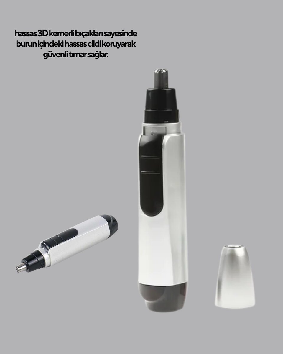3D Bıçaklı Burun ve Kulak Tıraş Makinesi Pil ile Çalışan Taşınabilir Model 3D Bıçaklı Burun ve Kulak Tıraş Makinesi Pil ile Çalışan Taşınabilir Model