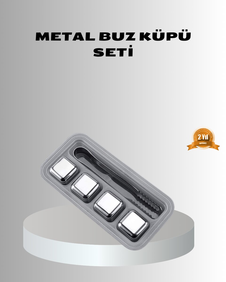 Paslanmaz Metal Buz Küpleri Seti Klipsli Sulandırmadan Soğutma Özellikli Paslanmaz Metal Buz Küpleri Seti Klipsli Sulandırmadan Soğutma Özellikli