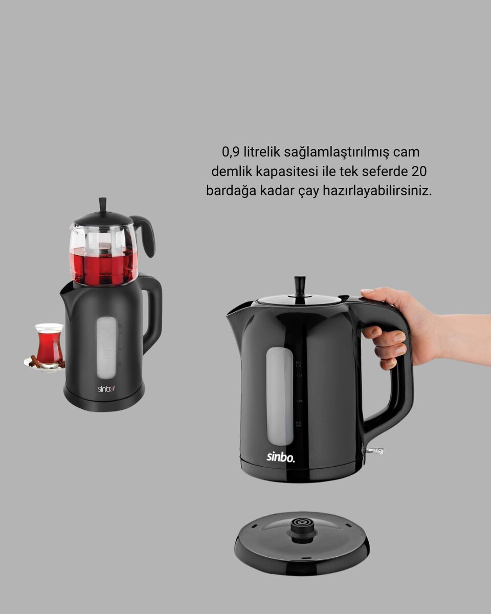 Çaycı Cam Demlikli 1800W Güçlü ve Sıcak Tutmalı Elektrikli Çay Makinesi Çaycı Cam Demlikli 1800W Güçlü ve Sıcak Tutmalı Elektrikli Çay Makinesi