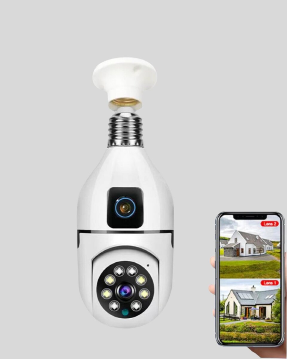 WiFi Ampul Güvenlik Kamerası 1080P Full HD Gece Görüşlü ve Hareket Algılamalı WiFi Ampul Güvenlik Kamerası 1080P Full HD Gece Görüşlü ve Hareket Algılamalı