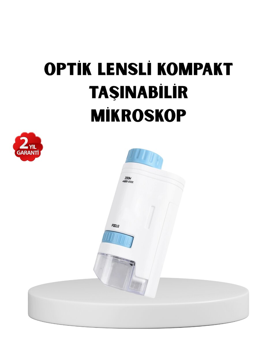 LED Işıklı Mikroskop 80X–200X Zoom Eğitici Bilim Seti ve Taşınabilir LED Işıklı Mikroskop 80X–200X Zoom Eğitici Bilim Seti ve Taşınabilir
