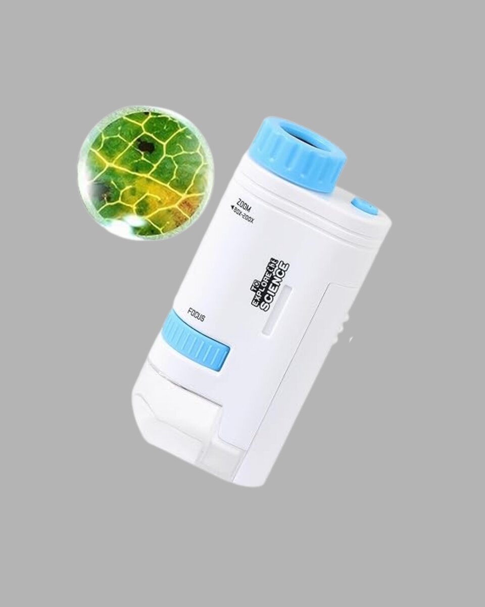 Taşınabilir Mini Mikroskop LED Işıklı 80X–200X Büyütmeli ve Odak Ayarlı Taşınabilir Mini Mikroskop LED Işıklı 80X–200X Büyütmeli ve Odak Ayarlı
