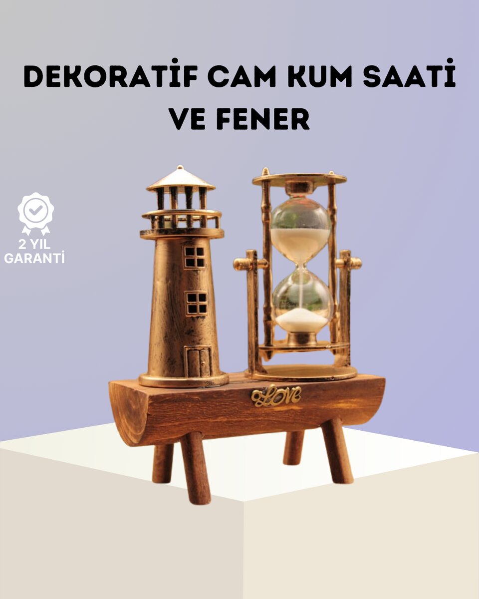 Dekoratif Ahşap Kum Saati ve Deniz Feneri Figürlü Masa Süsü – Şık ve Fonksiyonel Tasarım Dekoratif Ahşap Kum Saati ve Deniz Feneri Figürlü Masa Süsü – Şık ve Fonksiyonel Tasarım