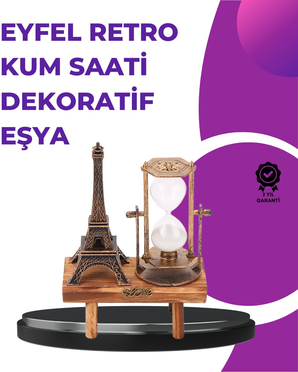 Ev, Ofis ve Kafeler İçin Retro Ahşap Kum Saati Dekorasyonu Ev, Ofis ve Kafeler İçin Retro Ahşap Kum Saati Dekorasyonu