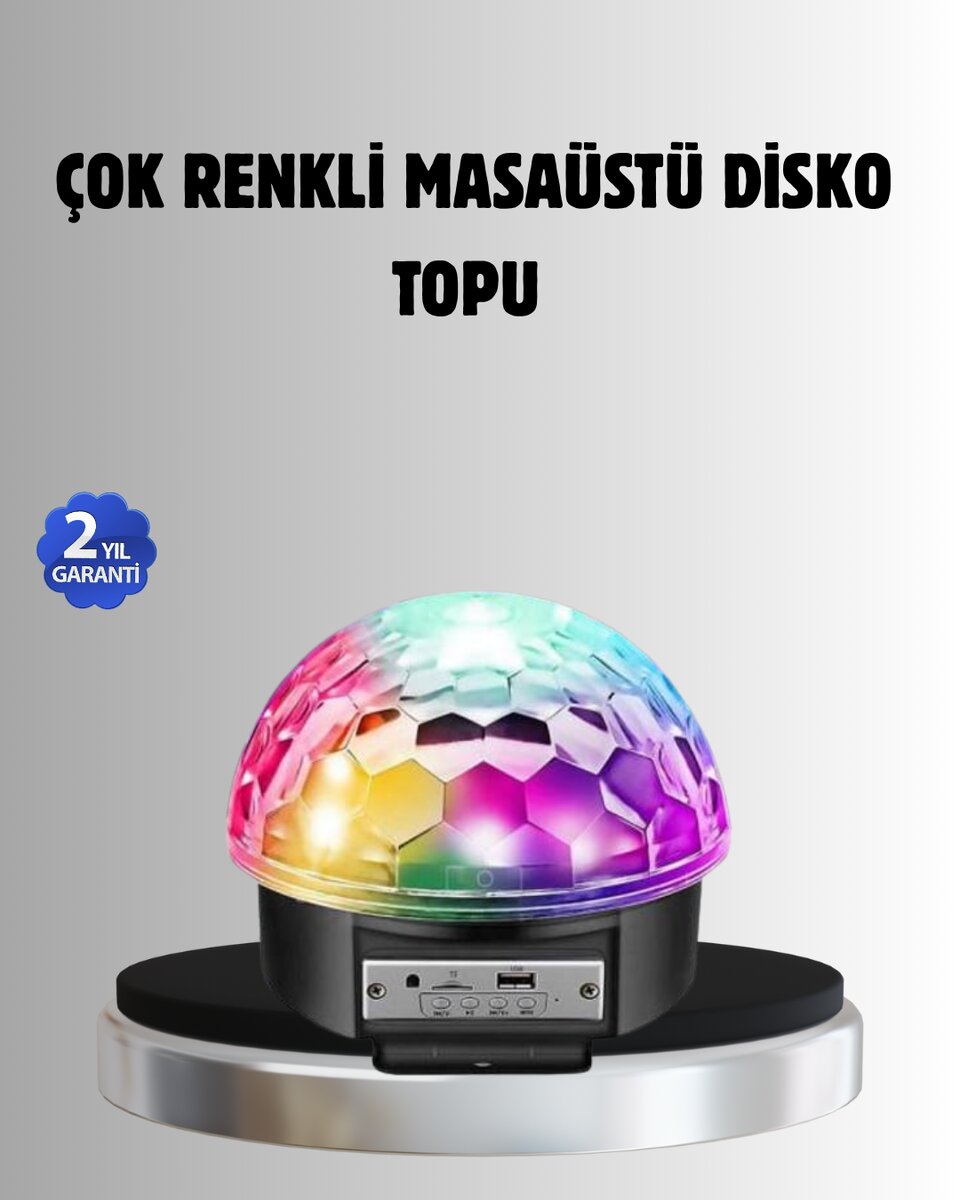 Bluetooth Kontrollü Masaüstü Disko Topu Işığı – Renkli LED Işık Gösterisi ve Uzaktan Kumanda Bluetooth Kontrollü Masaüstü Disko Topu Işığı – Renkli LED Işık Gösterisi ve Uzaktan Kumanda