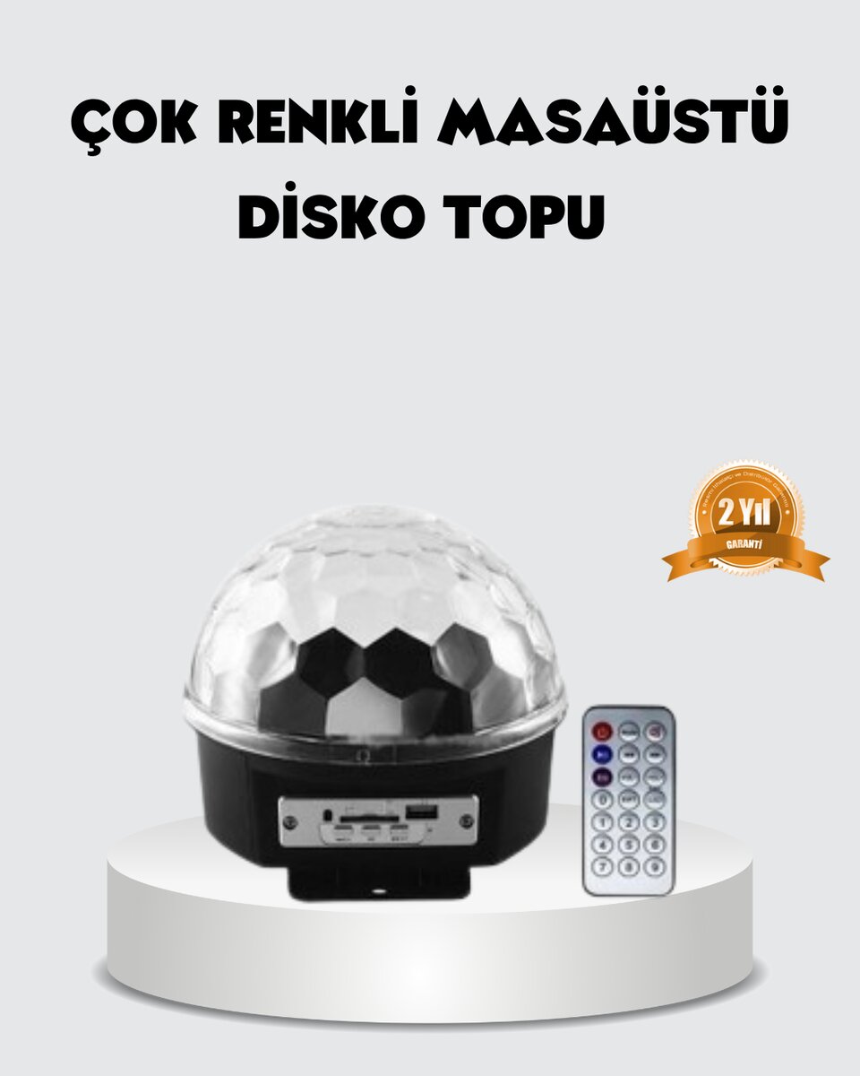 RGB LED Disko Topu Projektör – Ev Partileri, Doğum Günleri ve Eğlence İçin Işık Şovu RGB LED Disko Topu Projektör – Ev Partileri, Doğum Günleri ve Eğlence İçin Işık Şovu