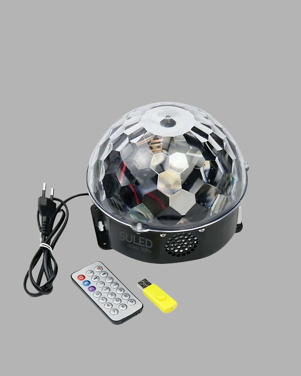 RGB LED Disko Topu Projektör – Ev Partileri, Doğum Günleri ve Eğlence İçin Işık Şovu RGB LED Disko Topu Projektör – Ev Partileri, Doğum Günleri ve Eğlence İçin Işık Şovu