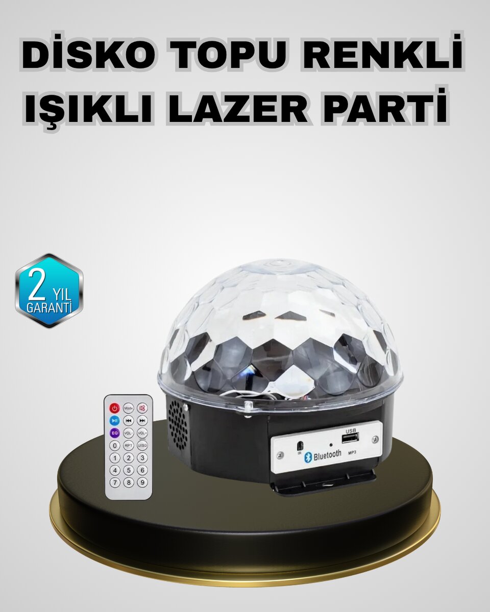 Bluetooth Hoparlörlü LED Disko Işığı Müzik Ritim Duyarlı ve Taşınabilir Bluetooth Hoparlörlü LED Disko Işığı Müzik Ritim Duyarlı ve Taşınabilir