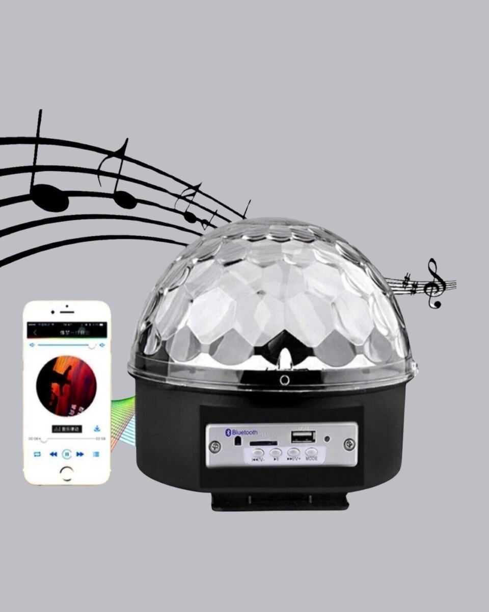 Bluetooth Hoparlörlü LED Disko Işığı Müzik Ritim Duyarlı ve Taşınabilir Bluetooth Hoparlörlü LED Disko Işığı Müzik Ritim Duyarlı ve Taşınabilir