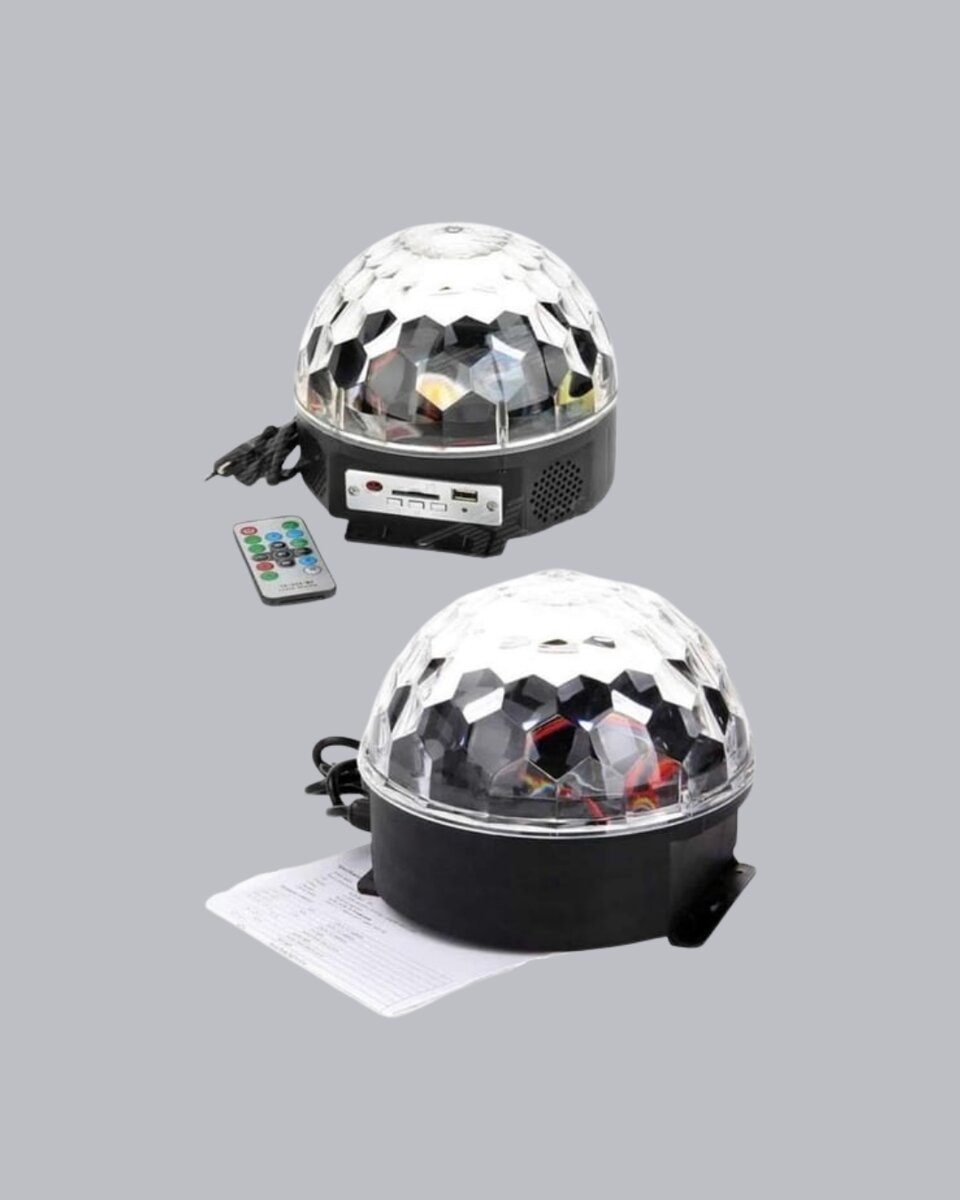 LED Disko Küresi Bluetooth Hoparlörlü Ritimle Senkronize Döner Işıklı