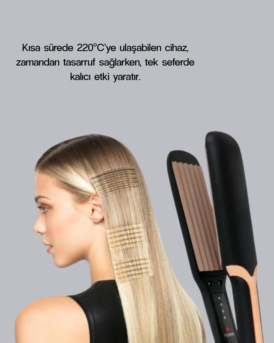 Tost Model Saç Şekillendirici Hızlı Isınan Isı Ayarlı Tost Model Saç Şekillendirici Hızlı Isınan Isı Ayarlı