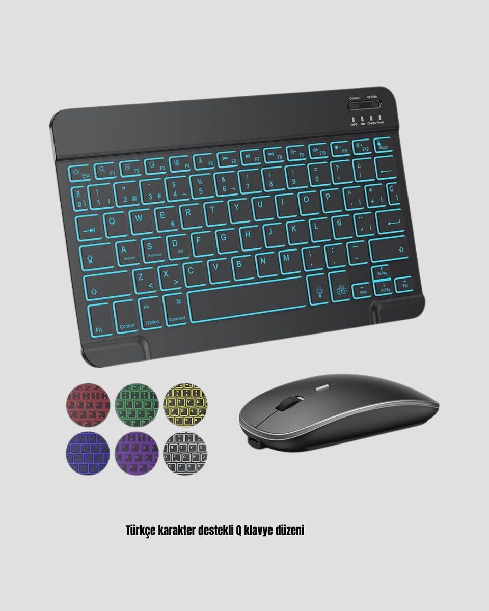 Aydınlatmalı Türkçe Q RGB Klavye Sessiz ve Dayanıklı Tuş Takımı Aydınlatmalı Türkçe Q RGB Klavye Sessiz ve Dayanıklı Tuş Takımı