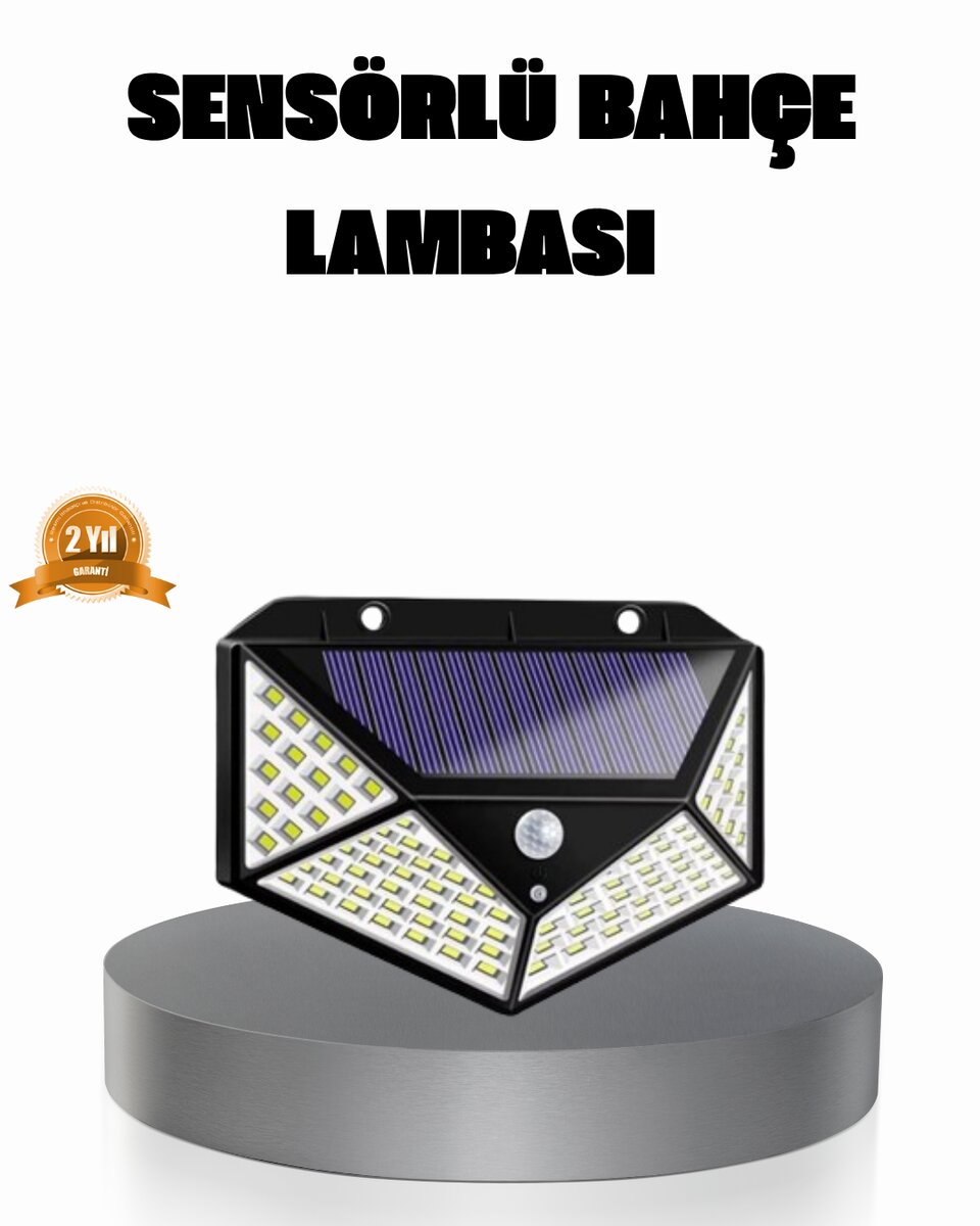 Solar Güçlü 100 LED Bahçe Lambası – Enerji Tasarruflu, Suya Dayanıklı ve Geniş Açılı Işık Solar Güçlü 100 LED Bahçe Lambası – Enerji Tasarruflu, Suya Dayanıklı ve Geniş Açılı Işık