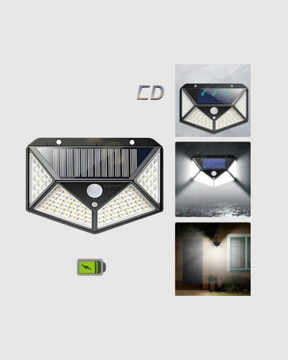 Solar Güçlü 100 LED Bahçe Lambası – Enerji Tasarruflu, Suya Dayanıklı ve Geniş Açılı Işık Solar Güçlü 100 LED Bahçe Lambası – Enerji Tasarruflu, Suya Dayanıklı ve Geniş Açılı Işık
