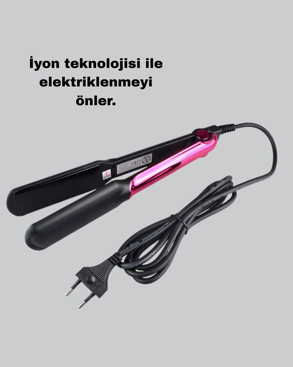 Seramik Plakalı Saç Düzleştirici – Plaka Kilitli ve Elektriklenme Önleyici