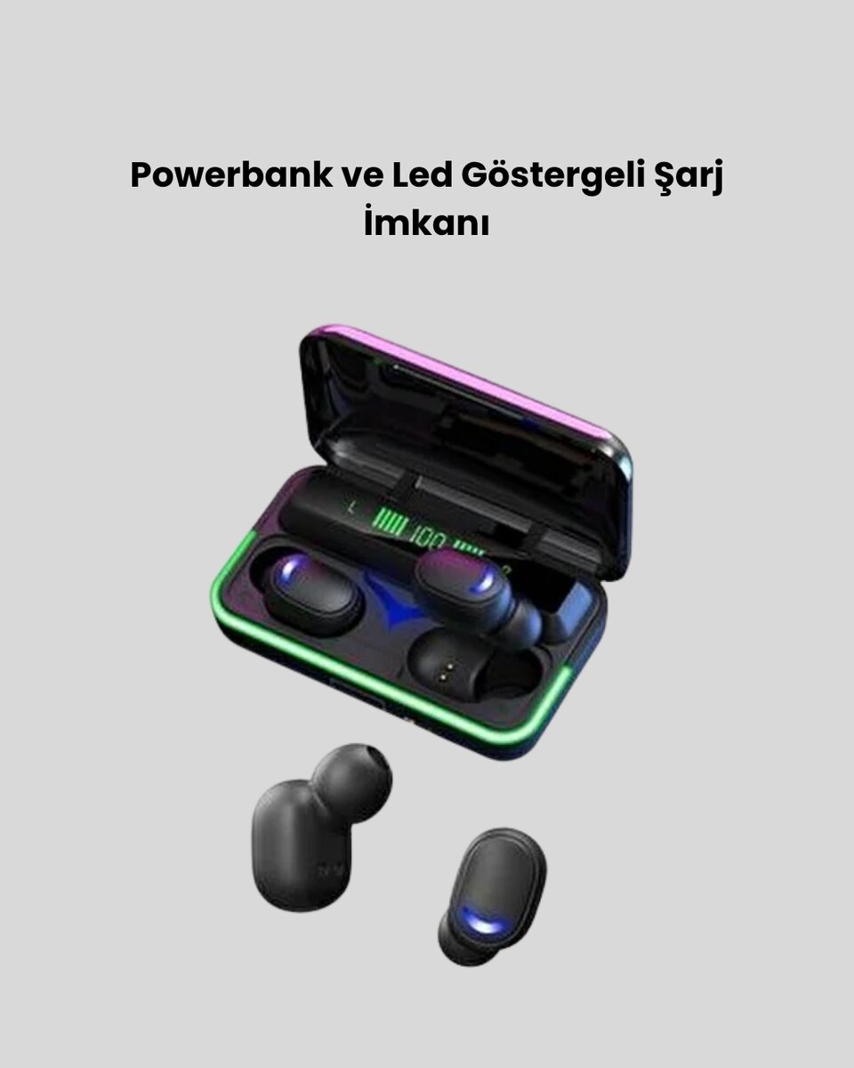 E10 Kablosuz Bluetooth Kulaklık – 3D Ses, Powerbank Şarj Kutusu E10 Kablosuz Bluetooth Kulaklık – 3D Ses, Powerbank Şarj Kutusu