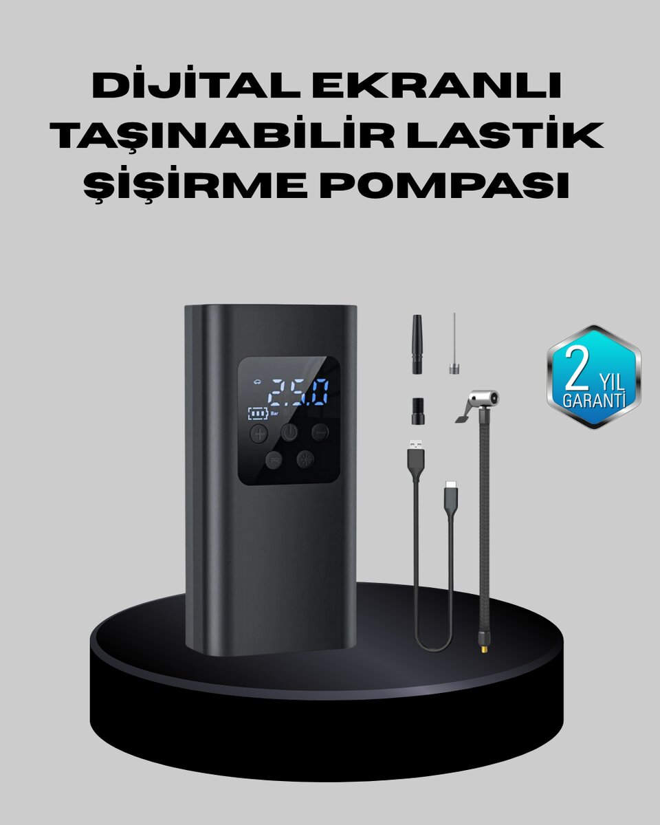 Taşınabilir 80W Kablosuz Lastik Şişirme Pompası Dijital Ekranlı Taşınabilir 80W Kablosuz Lastik Şişirme Pompası Dijital Ekranlı