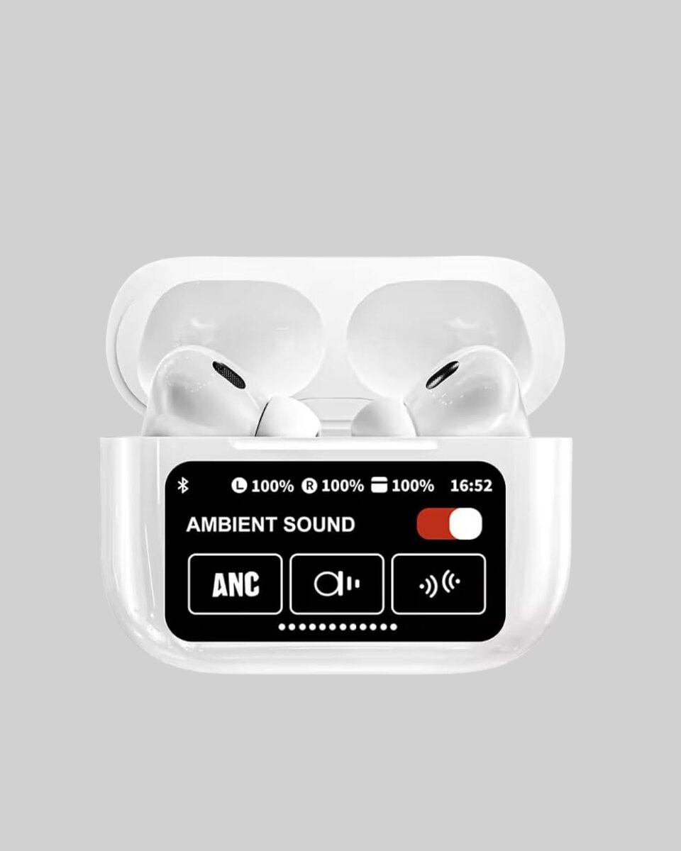 Dokunmatik Ekranlı Bluetooth Kulaklık – ANC, Suya Dayanıklı, Powerbank Kutulu Dokunmatik Ekranlı Bluetooth Kulaklık – ANC, Suya Dayanıklı, Powerbank Kutulu