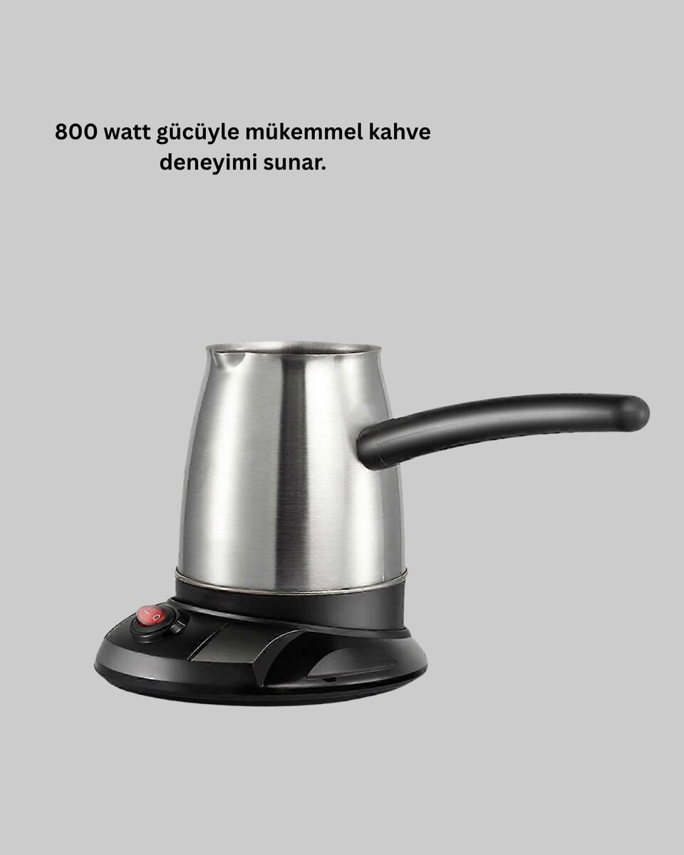 800W Paslanmaz Elektrikli Cezve Gizli Rezistans ve Ergonomik Kulp 800W Paslanmaz Elektrikli Cezve Gizli Rezistans ve Ergonomik Kulp