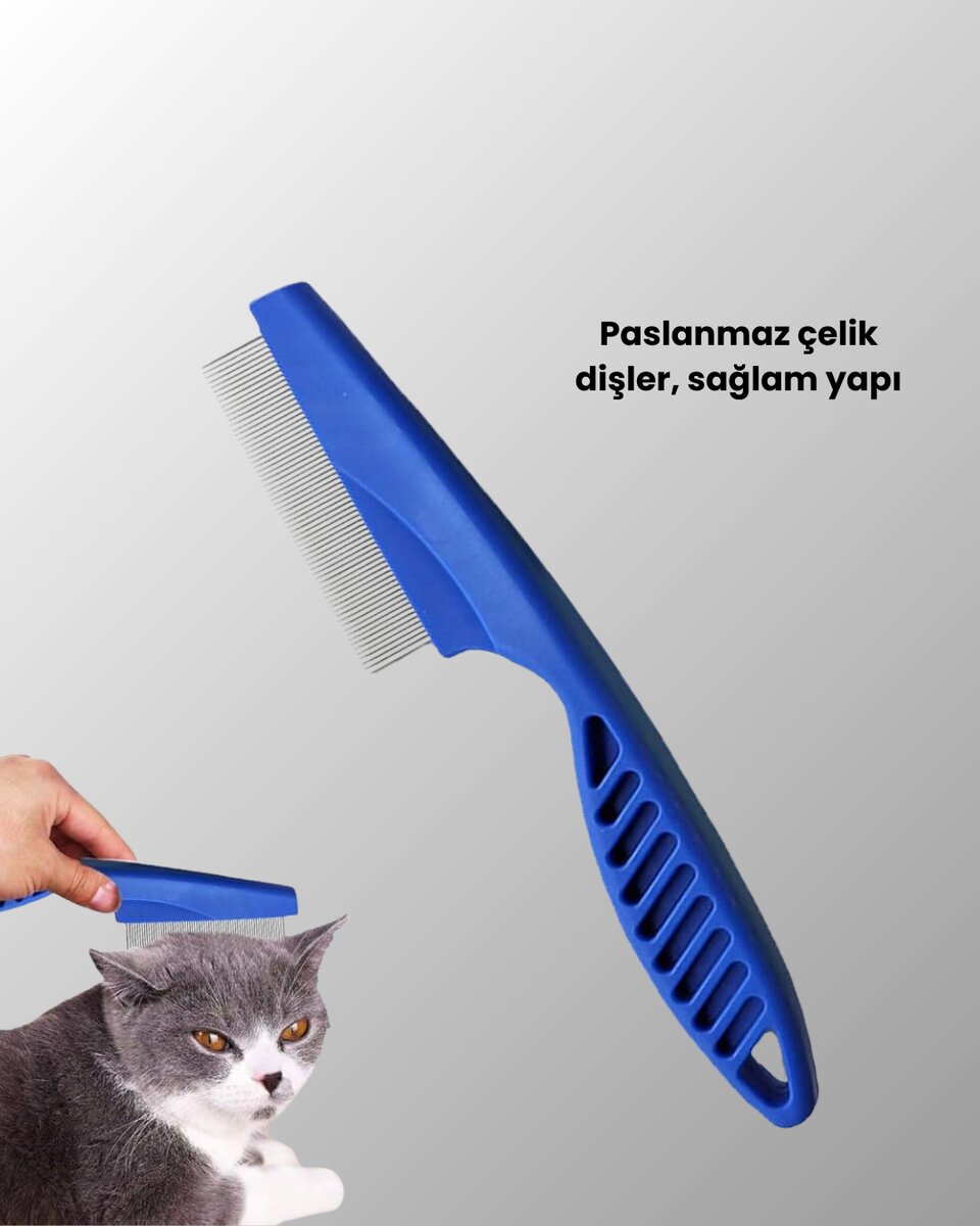 Bit, Pire ve Tüy Temizliğine Uygun Çok Amaçlı Evcil Hayvan Tarağı Seti