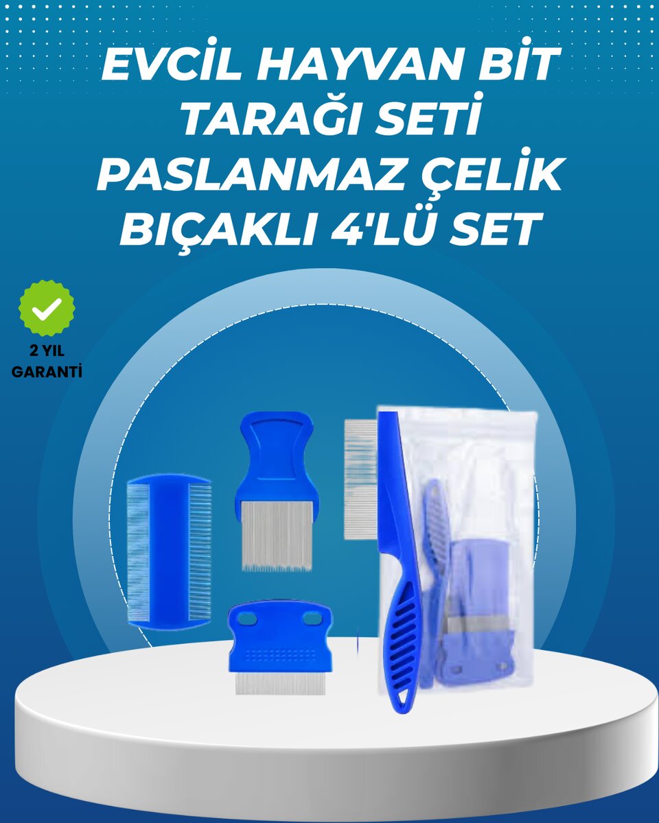 Kedi, Köpek ve Küçük Hayvanlar İçin 4 Parça Ergonomik Tarak Takımı Kedi, Köpek ve Küçük Hayvanlar İçin 4 Parça Ergonomik Tarak Takımı