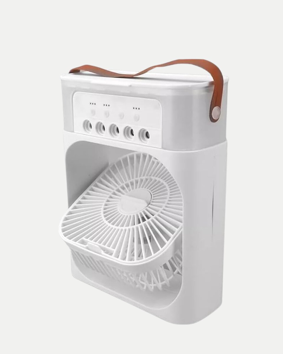 Taşınabilir Mini Klima Fan 3’ü 1 Arada Soğutucu, Nemlendirici ve Gece Lambası