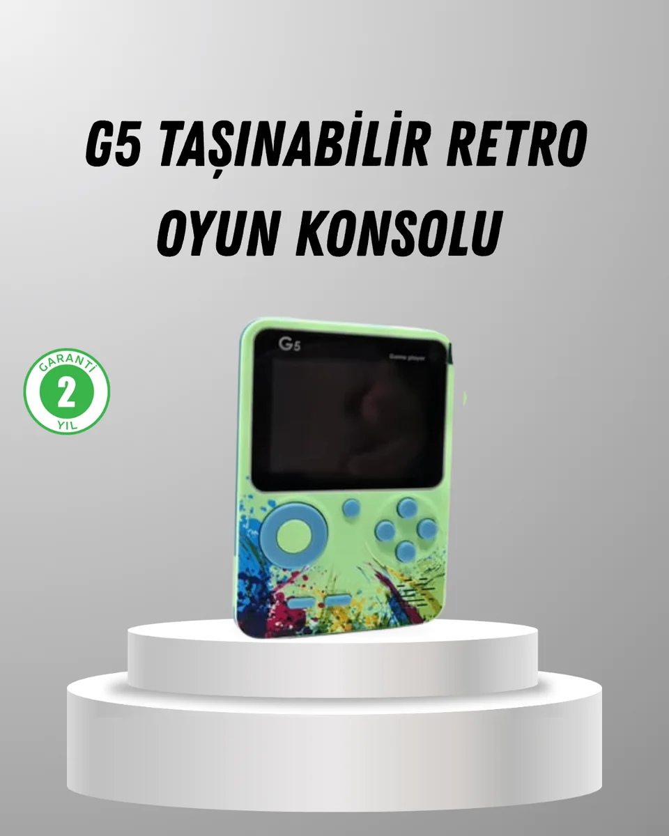 500 Oyunlu G5 Retro Mini Oyun Konsolu 3 İnç Ekran ve AV TV Desteği