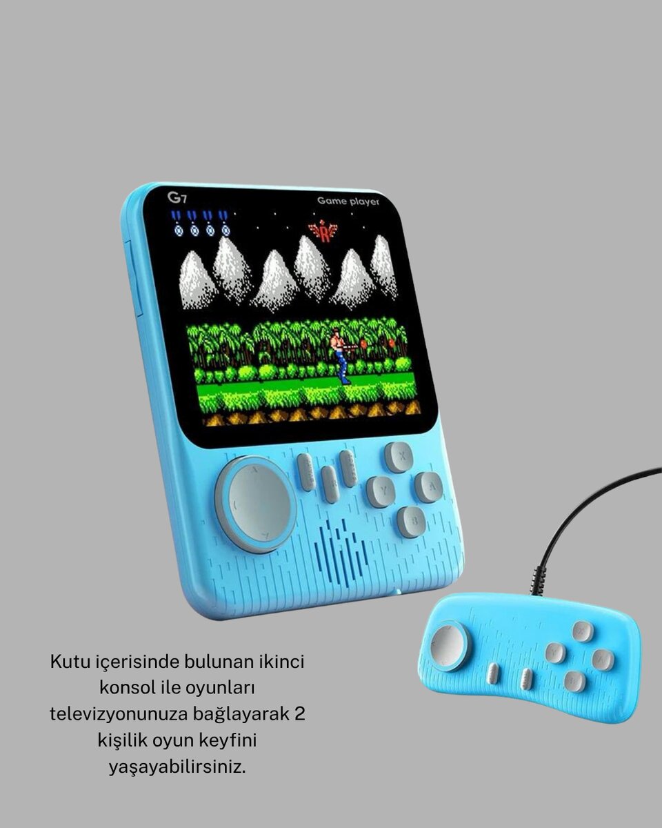 666 Oyunlu Retro Mini Oyun Konsolu – 3.5" LCD Ekran ve Çift Kişilik Oyun 666 Oyunlu Retro Mini Oyun Konsolu – 3.5" LCD Ekran ve Çift Kişilik Oyun
