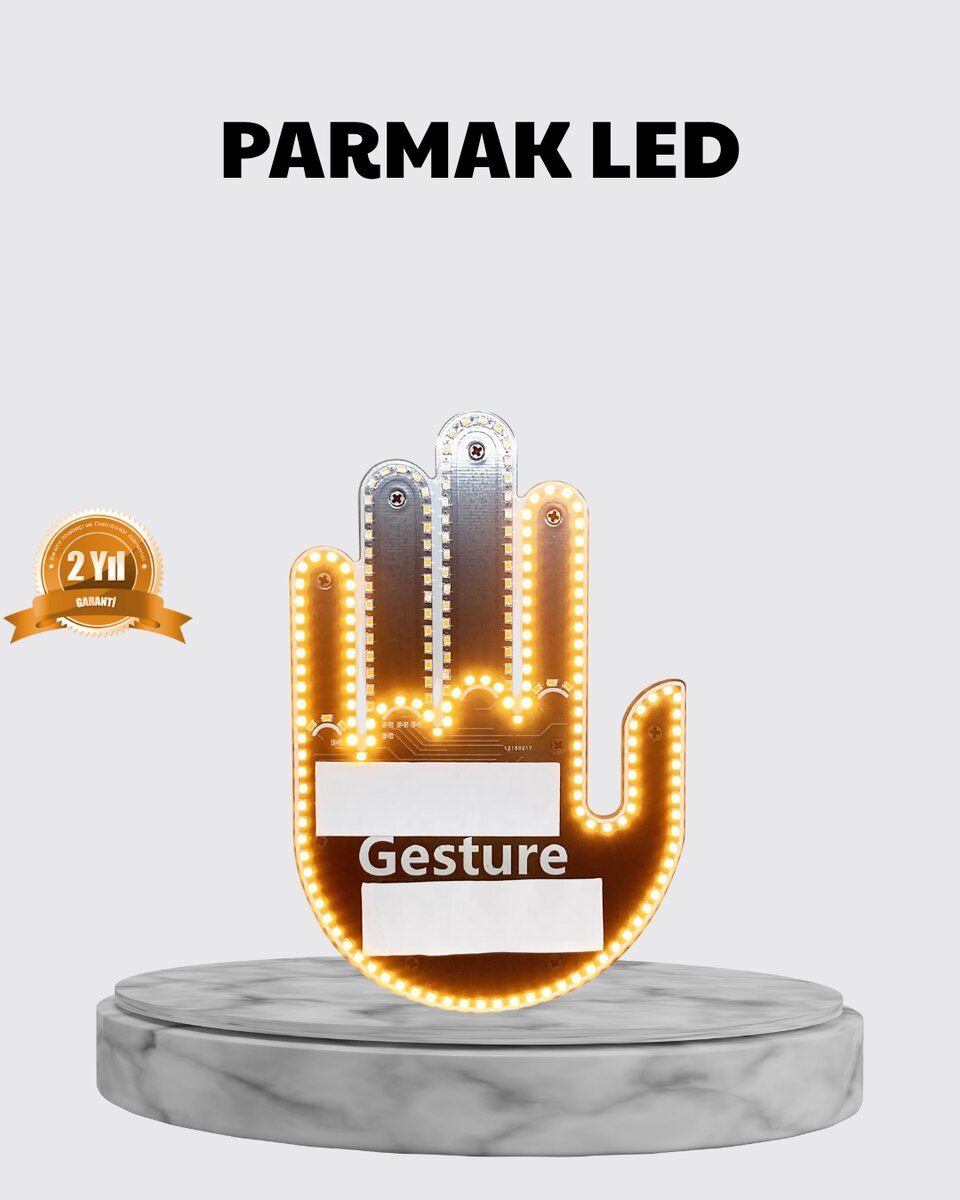 176 LED’li Amber Trafik Uyumlu Sinyal Işığı – El Hareketiyle Kontrol 176 LED’li Amber Trafik Uyumlu Sinyal Işığı – El Hareketiyle Kontrol