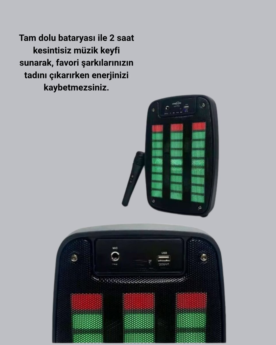 Bluetooth Hoparlör – Kablosuz Bağlantı, 2 Saat Müzik Süresi Bluetooth Hoparlör – Kablosuz Bağlantı, 2 Saat Müzik Süresi
