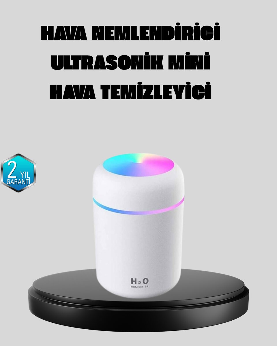 Taşınabilir USB Mini Nemlendirici – LED Aydınlatmalı, Çift Püskürtme Modu Taşınabilir USB Mini Nemlendirici – LED Aydınlatmalı, Çift Püskürtme Modu