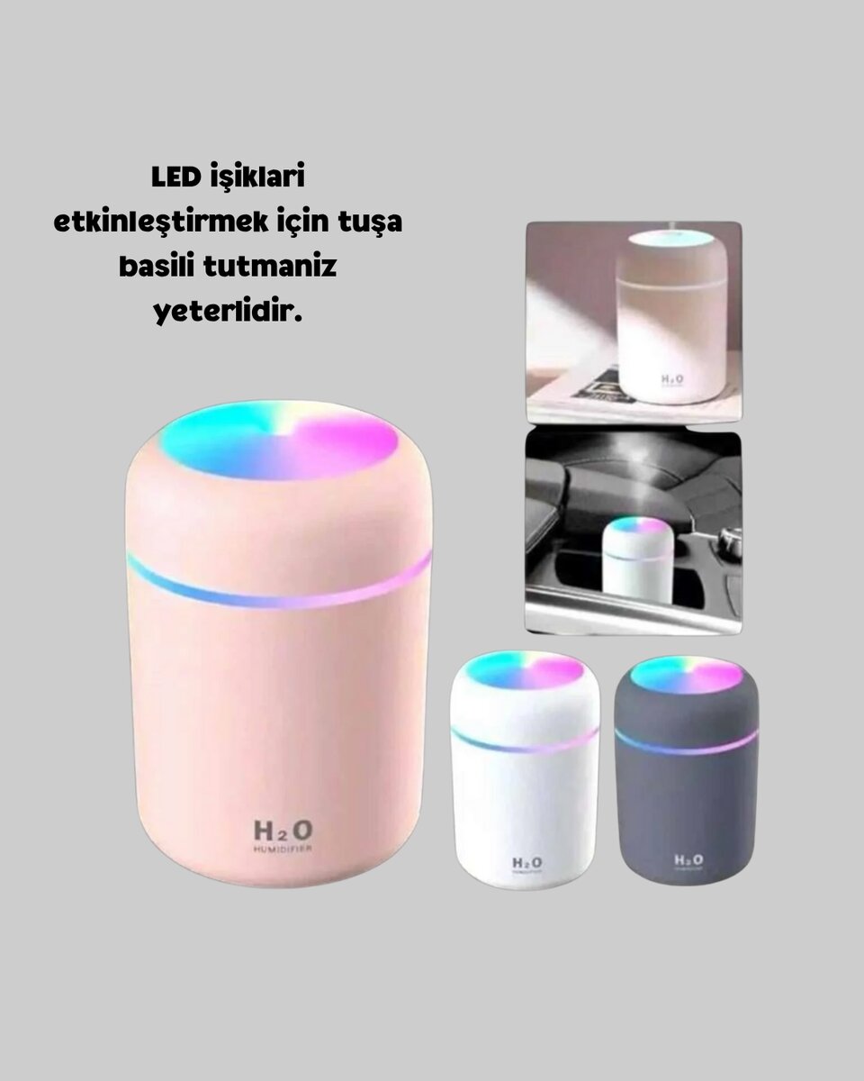USB Bağlantılı LED Işıklı Hava Nemlendirici – Sessiz ve Kullanıcı Dostu Tasarım USB Bağlantılı LED Işıklı Hava Nemlendirici – Sessiz ve Kullanıcı Dostu Tasarım